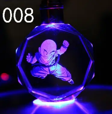 8 Аниме Dragon Ball Z смола фигурка брелок светодиодный держатель фигура Сон Гоку Вегета Буу Сон Гоку Jr брелки для ключей игрушки для ключей Led Goku брелок - Цвет: 8