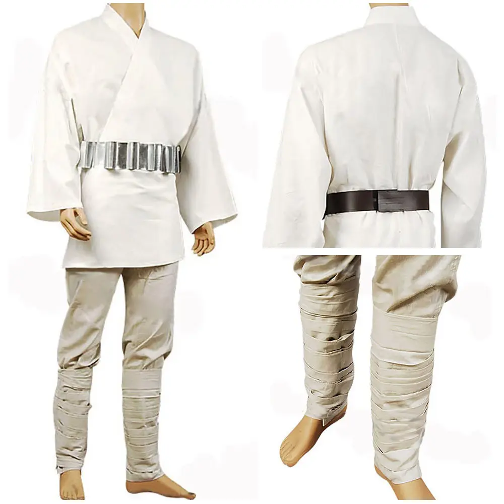Костюм для косплея Люка Скайуокера New Hope белый костюм джедая на Хэллоуин|star wars