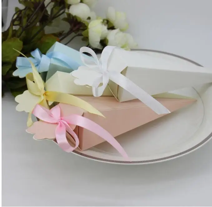

50 шт./компл., милая разноцветная Подарочная коробка, свадебные бумажные конусы в форме конфет, вечерние подарочные наборы для бракосочетани...