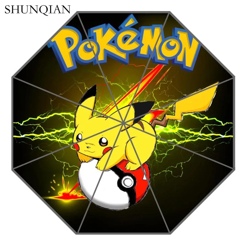 6 P# Pikachu Pokemon Зонт с индивидуальным принтом складной зонт от солнца и дождя для путешествий неавтоматический декоративный зонт высокого качества - Цвет: 6