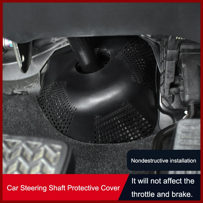 

QHCP Car Cab Steering Shaft Protect Cover Trim Protective Steering Shaft PP Material Black Fit For Toyota Camry 2018 Accessories