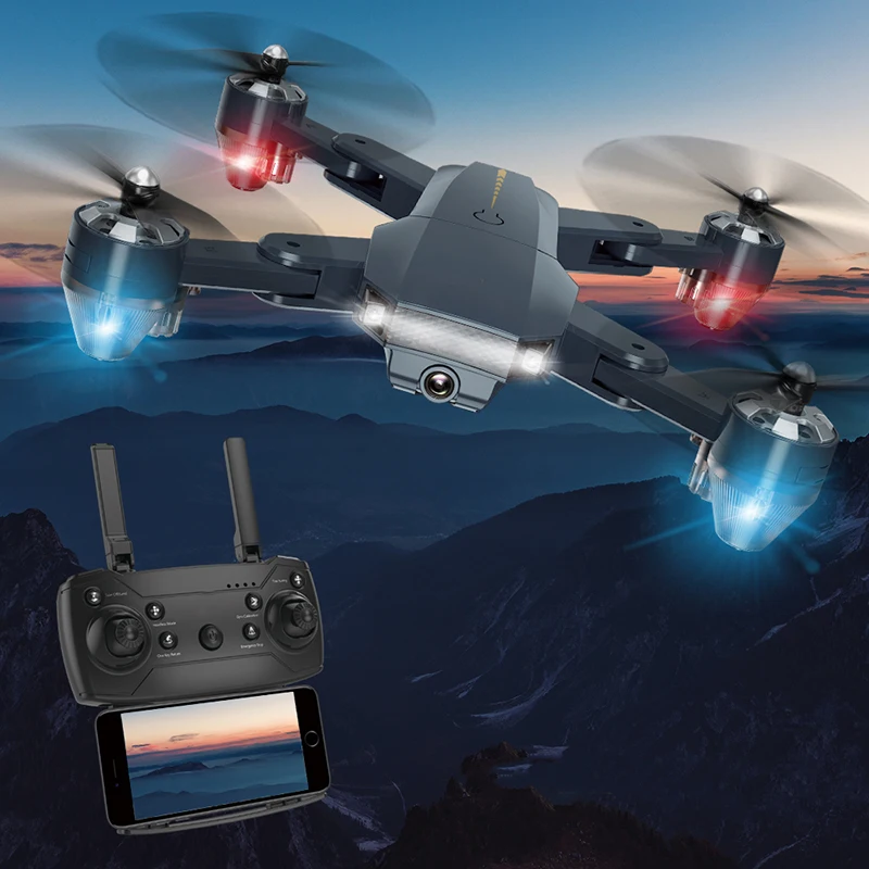 Радиоуправляемый вертолет складной Дрон с камерой HD 0.3MP 2MP воздушный
