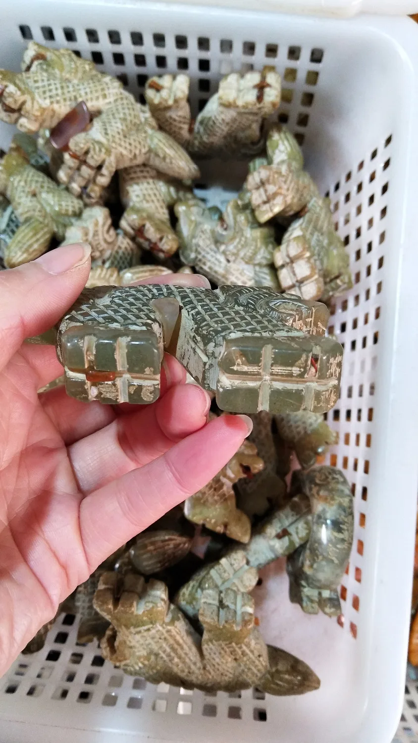 Chinese Han Dynasty natural old jade art dragon rekindled pendant | Дом и сад