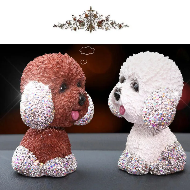 Украшения для интерьера автомобиля в новом стиле алмазная милая собака