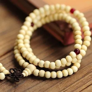 Будда Шарм религиозный белый сандаловое дерево гранат отделены beads108 браслеты
