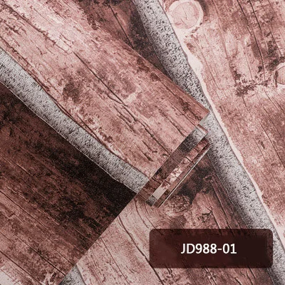 JD988 01 Ретро антикварные деревянные обои 3D стерео Ресторан Кофейня Бар полоса обои для стен ПВХ водонепроницаемый Papel де Parede - Цвет: JD988 01