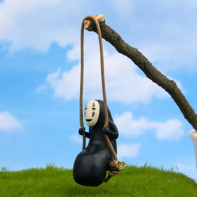 Hayao Miyazaki Spirited Away To Swing No Face Man Figure Action Toy Resin 5.2cm | Игрушки и хобби