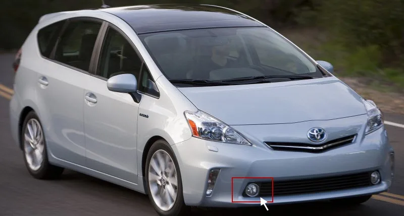 Для Toyota Prius V 2012- 2 в 1 светодиодный светящийся объектив противотуманные фары 3 цвета ангельские глазки DRL дневные ходовые огни автомобильный Стайлинг
