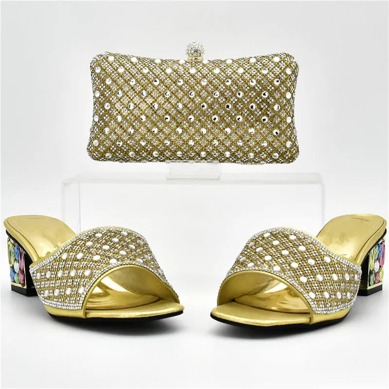 Новое поступление нигерийские туфли и подходящие сумки женская итальянская