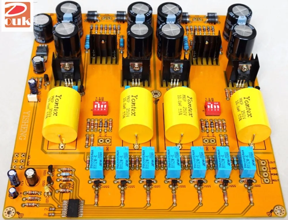 Передающий 2,0 одноконцевый преамп класса A HiFi MOSFET Предварительный усилитель собранная плата