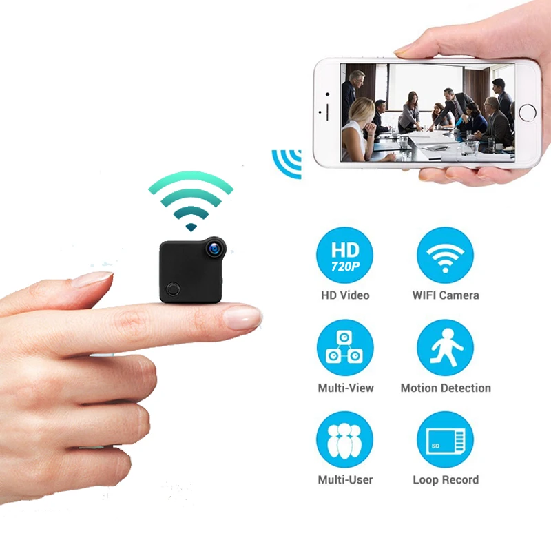 HD 720P Wi Fi P2P Беспроводная IP мини камера C1 Motion Dection микро велосипедная экшн DVR