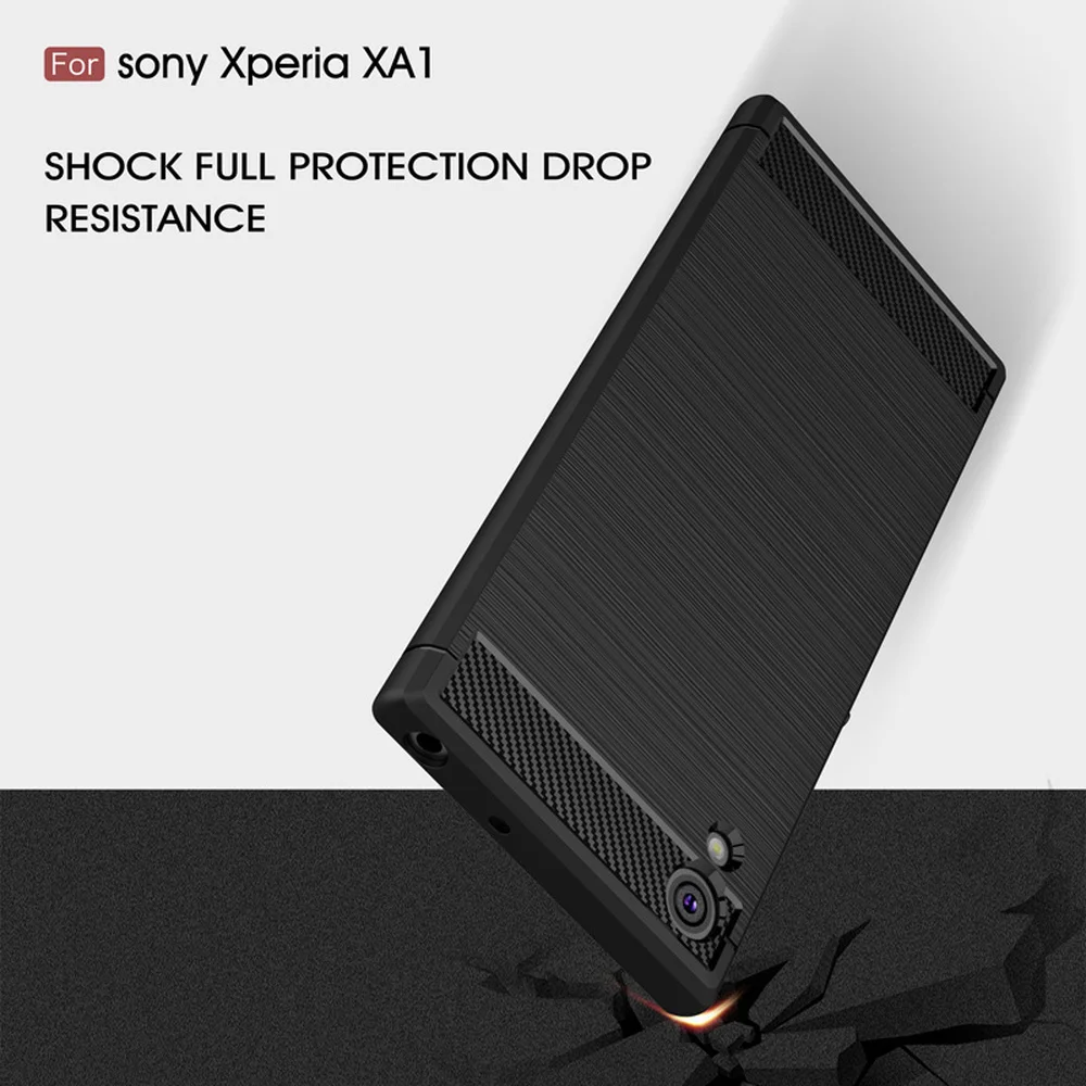 Чехол бампер для Sony Xperia XA1 XA 1 противоударный чехол из углеродного волокна G3116 G3112