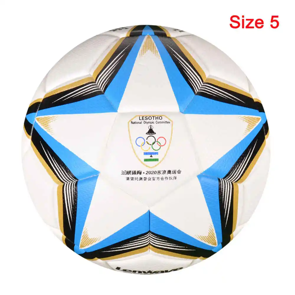 LW-Whiteblue Size 5 Футбольный мяч Официальный Размер 5 PU материал профессиональный матч спортивный тренировочный футбольный мяч с подарком futbol bola de futebol - Цвет: LW-Whiteblue Size 5