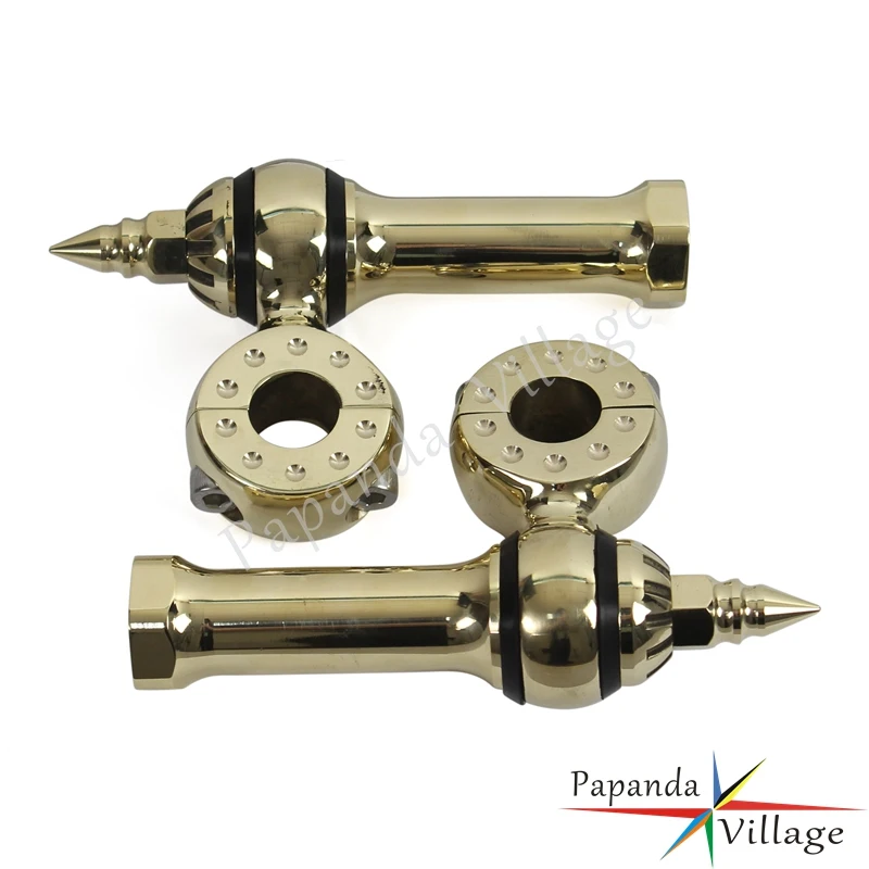 Мотоциклы Старая школа твердая латунь руль стояки 7/8 &quotРуль для Harley Touring Bobber Chopper