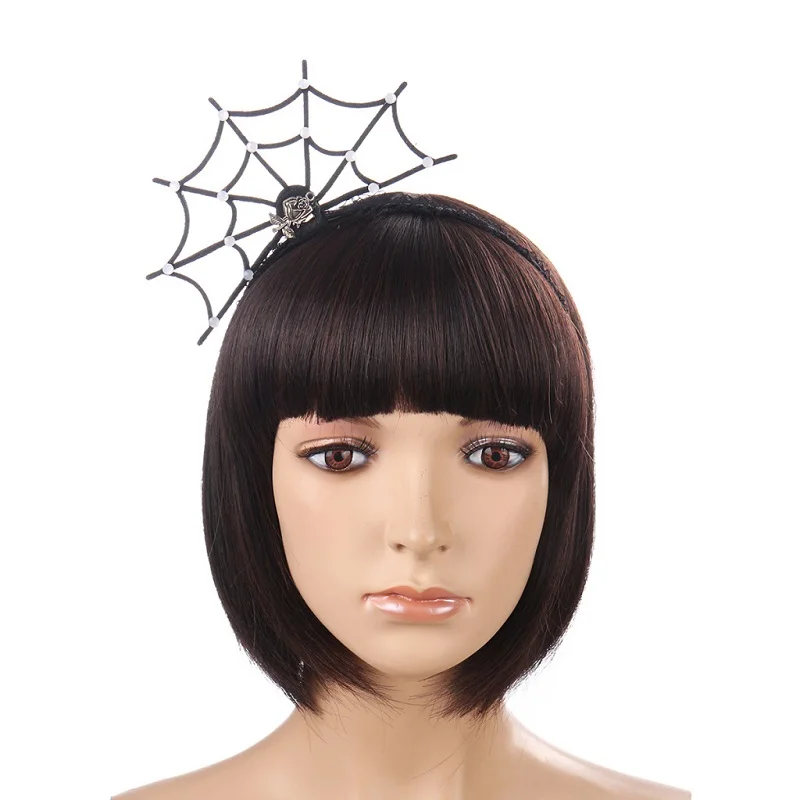

1Pcs Halloween Decoration Ghost Accessories Uniform code Spider Web Hairpin Headwear Hairband Head Ornaments Hair