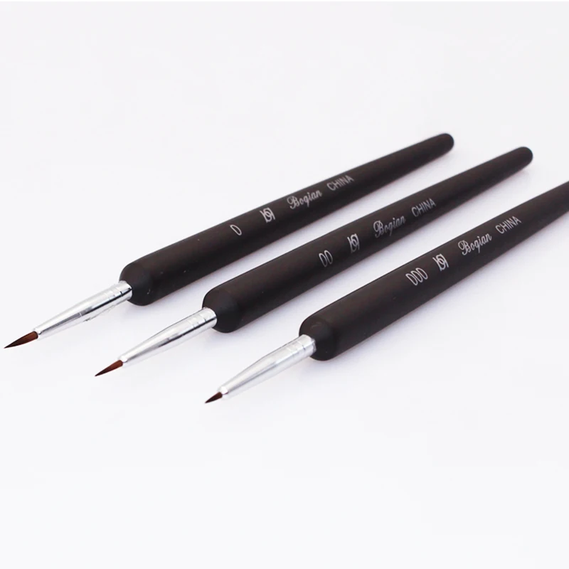 

3Pcs- UV GEL Brushes Set -Dotting Painting Drawing Nail Art Lines Painting Pen Brush 3pcs/set Manicure 3D Nail Art Brush Tools