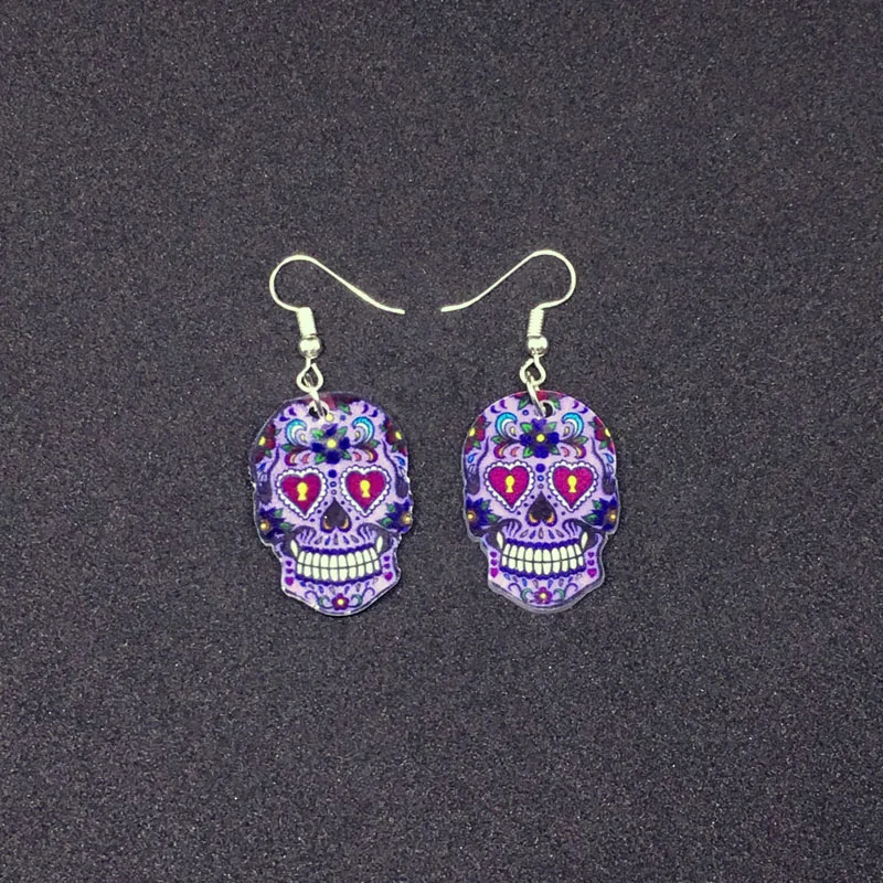 Калавера сладко-Сладкая причудливая серьга с черепом s праздновать мексиканский