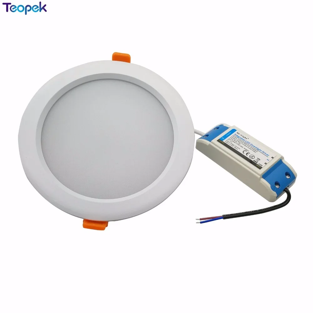 2,4 г RGB+ CCT 15 W светодиоидная лампа с регулируемой яркостью светодиодный светильник FUT069 IP54 Водонепроницаемый Ми свет СИД DownLights AC86-265V круглый Reccessed свет для Ванная комната