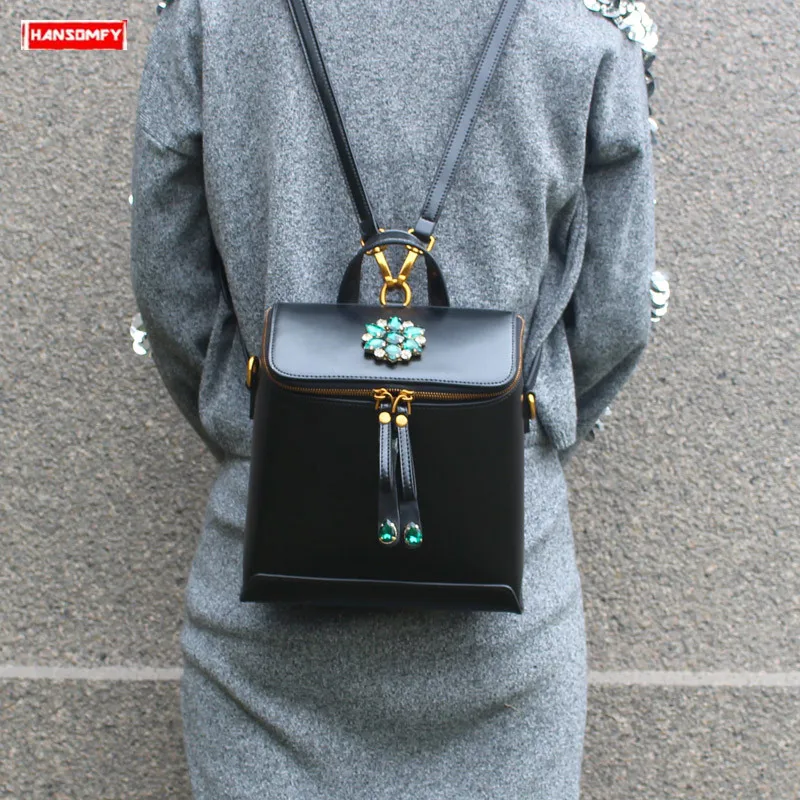 Новинка 2021 роскошные модные женские рюкзаки со стразами женская сумка через