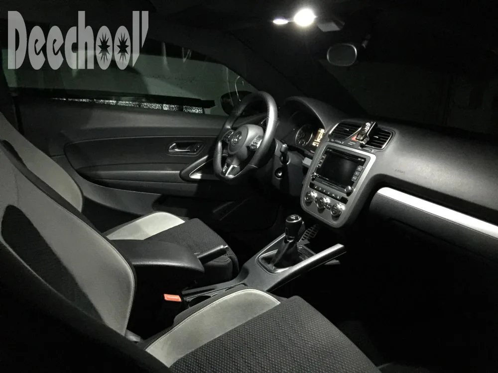 Deechooll 16 шт. Автомобильный светодиодный светильник для Volkswagen для VW Passat B6 3C 2006-2010 интерьерный купольный светильник с картой+ лампы для номерного знака