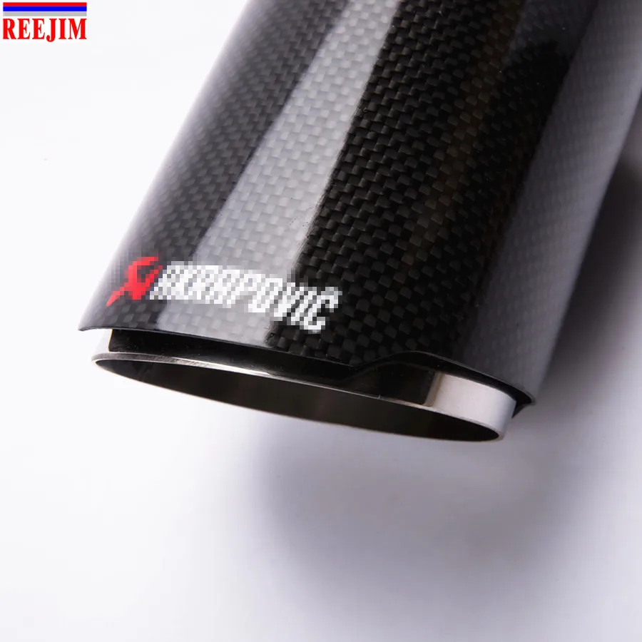 1 шт. Глянцевая выхлопная труба Akrapovic автомобильный Стайлинг глушитель