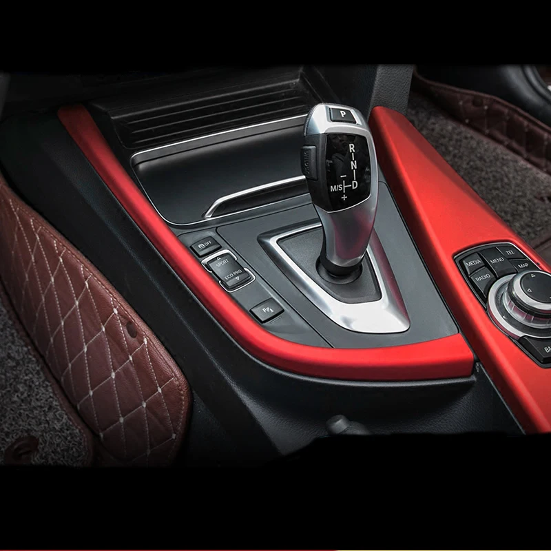 

Car Center Console Gear Shift Box panel decorative Sequins Cover Trim Strips sticker For BMW 3 4 Series 3GT F30 F31 F32 F34 F36