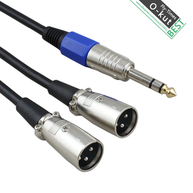 Okut один 6.35 мм Мужской два XLR 3.5 см 3 ppin male Jack 1/4 &quot6.35 женские подключите