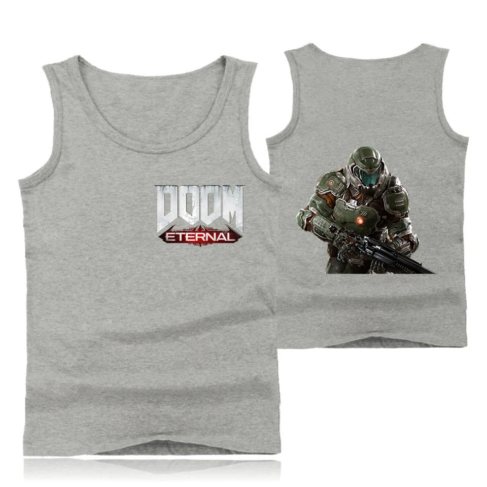 LUCKYFIRDAYF Doom Eternal Топы на бретельках Повседневная модная одежда с круглым вырезом