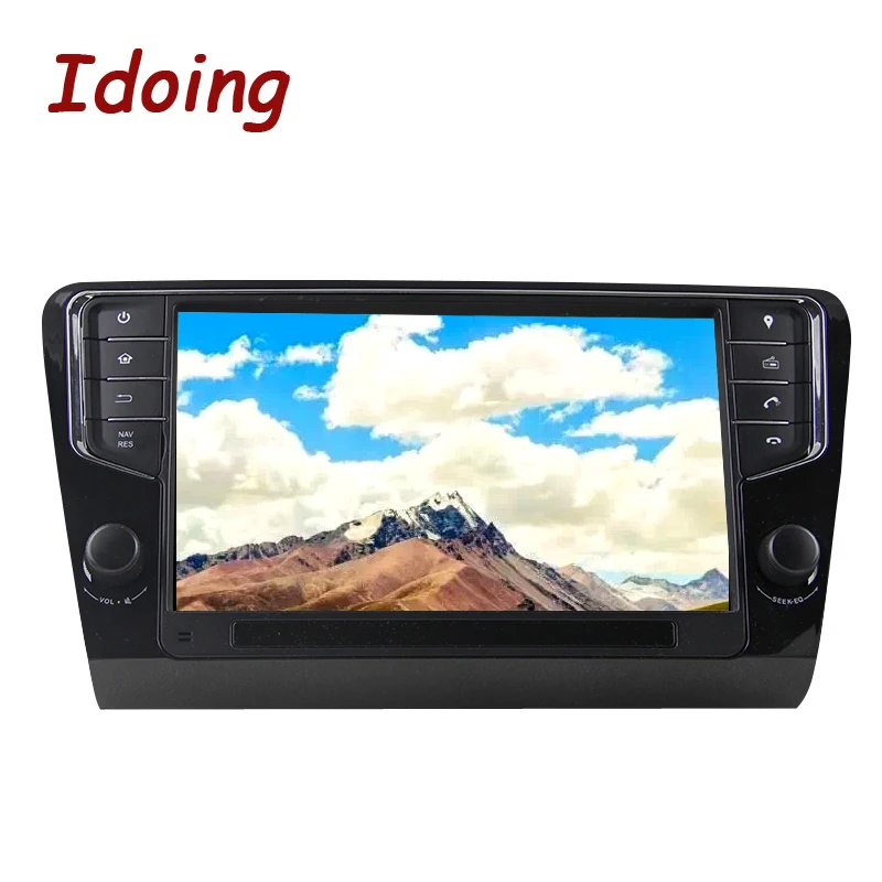 Idoing Android9.0 4G+ 32G 8Core1Din руль для Skoda Octavia Автомобильный мультимедийный gps плеер быстрая загрузка ТВ 1080P gps+ глонас