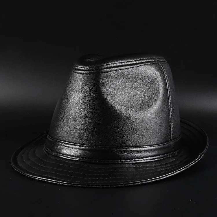 Ретро Натуральная овечья кожа Высокое качество Мужская Feminino Fedora шляпа для джентльмена зимняя теплая церковная сомбреро богемная шляпа 20