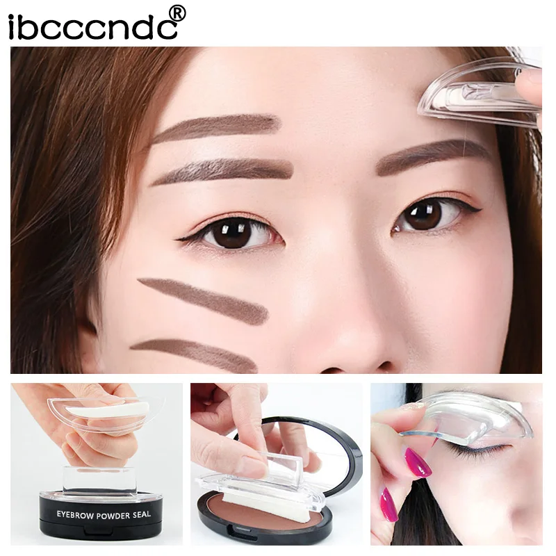 Новый двойной цвет быстрый макияж бровей штамп Водонепроницаемый порошковый