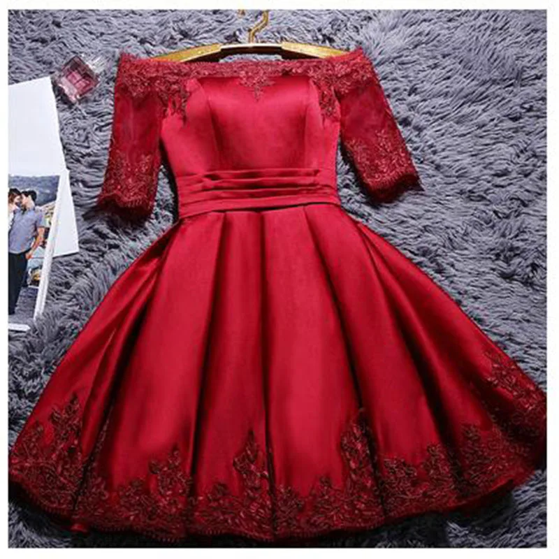 Женское вечернее платье короткое ТРАПЕЦИЕВИДНОЕ банкетное с вырезом лодочкой