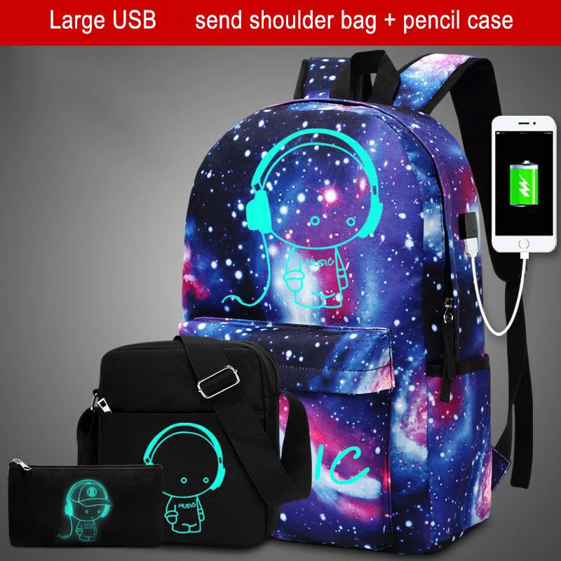 Светящиеся школьные сумки школьный рюкзак для мальчиков-подростков
