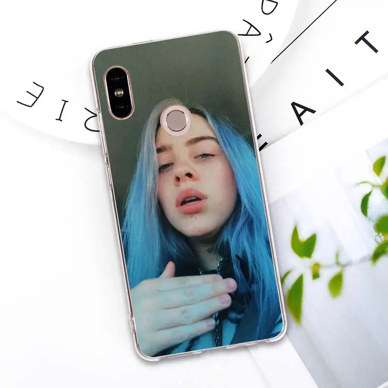 Силиконовый чехол Singer Star Billie Eilish для Xiaomi mi 9 8 A2 Lite Play mi x3 Red mi 6 6A Note 6Pro 7 Pro мягкий чехол для телефона из ТПУ