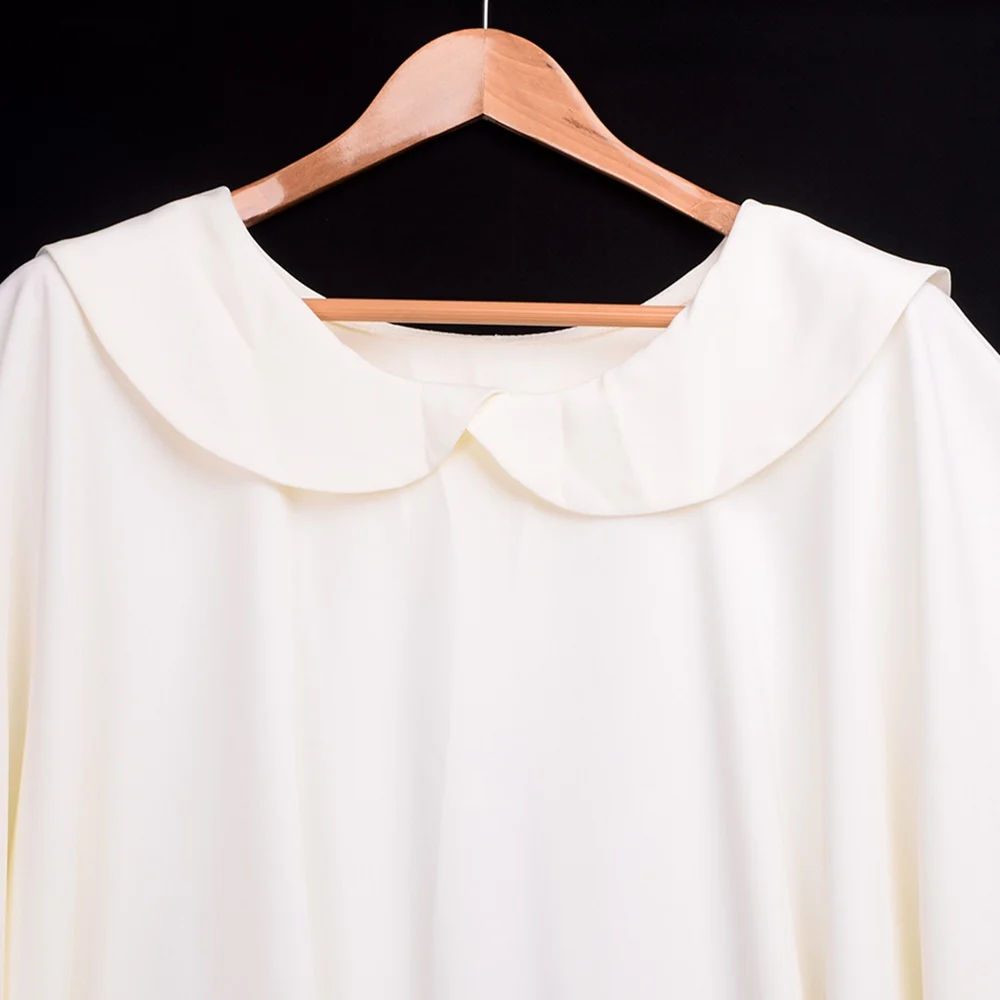 Flat Collar White Христианский цельный чистый духовенство Целомудрие католический церковный жрец облачение - Цвет: Flat Collar White