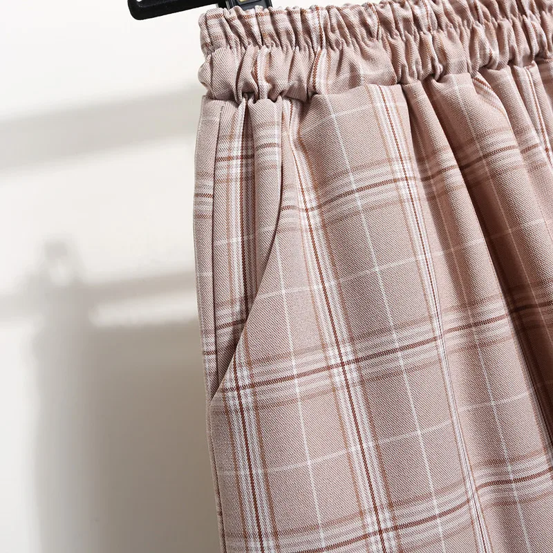 Женский офисный костюм из 2 предметов элегантный клетчатый Блейзер эластичные