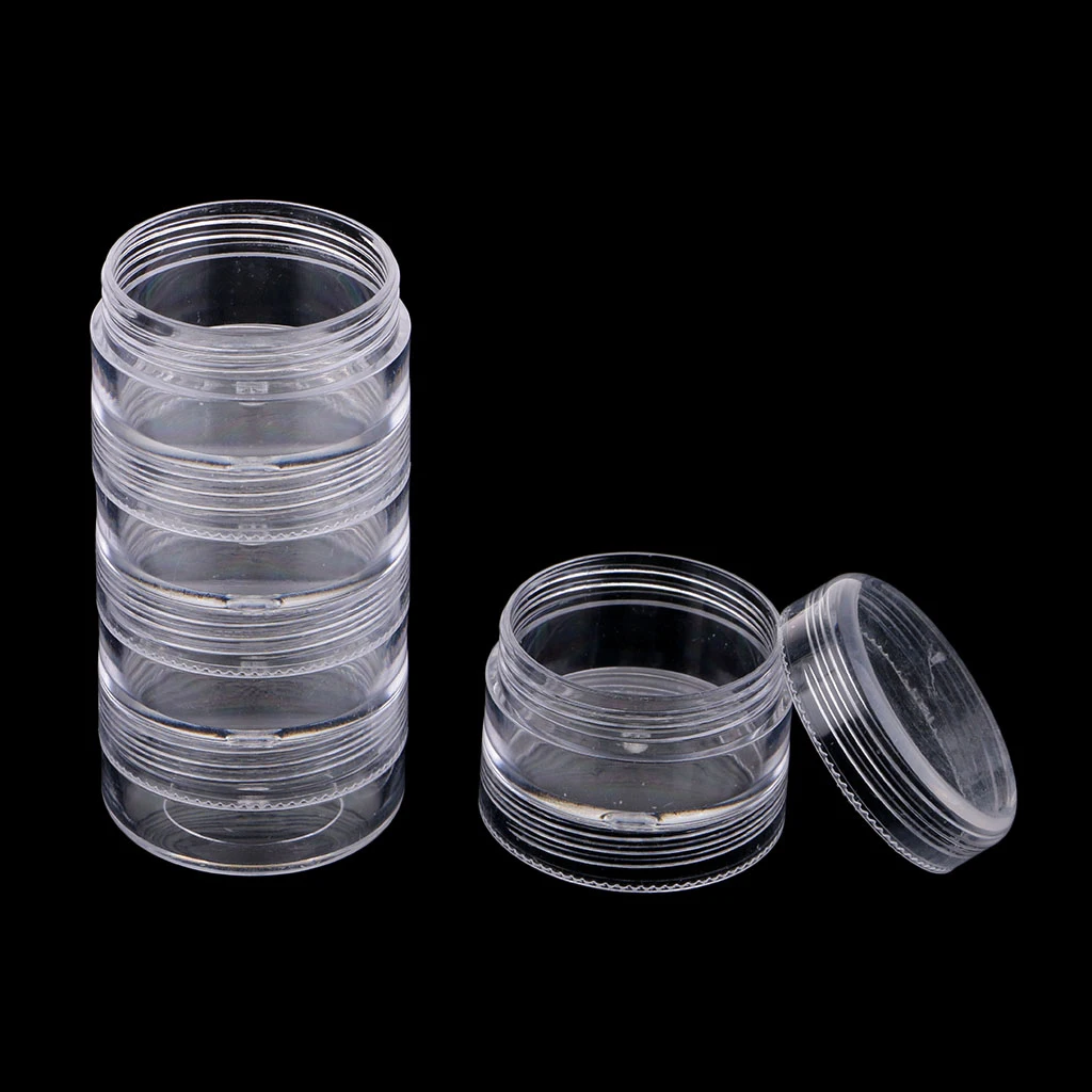 95x36mm 2 комплекта 10 шт коробки штабелируемые Винт Топ банка штабелирование контейнер для проведения бальзам, ремесла, крем, небольшие поделки - Цвет: 95x36mm