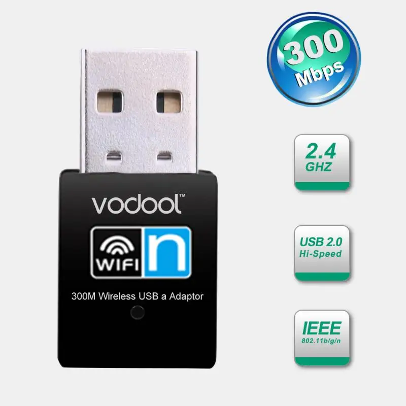 Wireless USB WiFi Adapter 300Mbps Wi-fi Receiver Antenna PC Network Card
