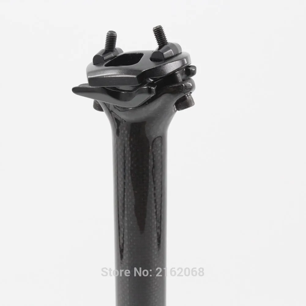 

Newest Road Mountain bike 3K full carbon fibre bicycle seatpost MTB 5mm offset 25.4/27.2/30.8/31.6/33.9/34.9*350/400mm Free ship