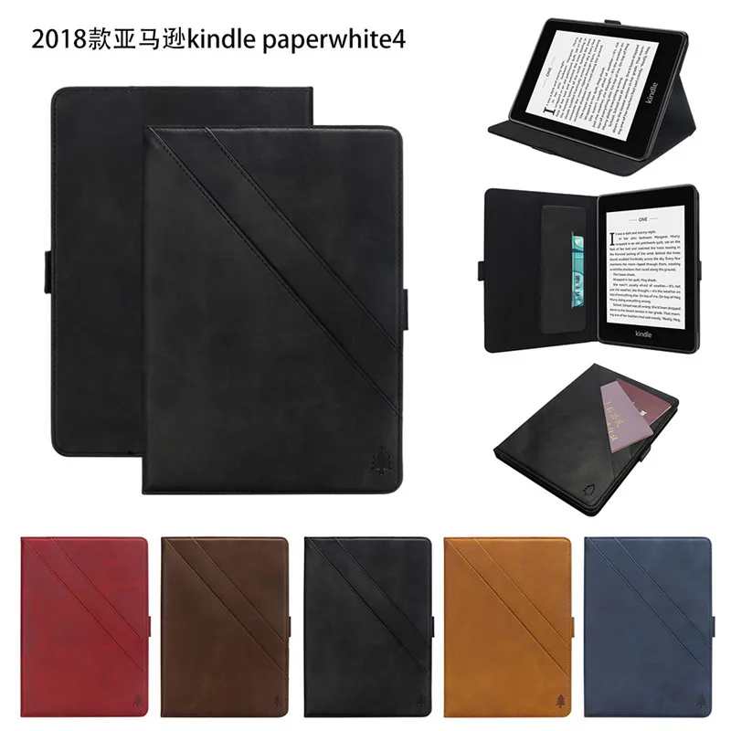 Роскошный чехол из искусственной кожи для Amazon 2018 kindle paper белый 4 откидная крышка