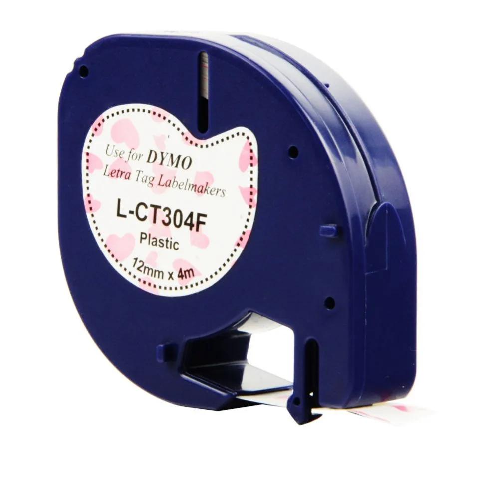 10 шт. пластиковая лента DYMO letratag 12 мм черная на мультяшной этикетке LT L-CT304F для
