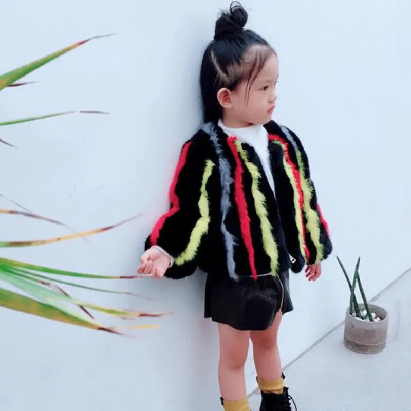 Милая Детская куртка пальто с искусственным мехом для девочек сезон осень-зима