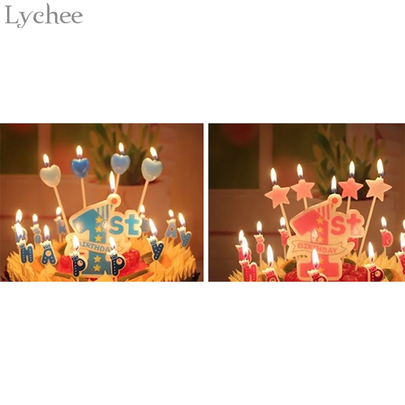 Lychee Life Baby свечи для торта на 1 й день рождения детские украшения вечеринки в честь