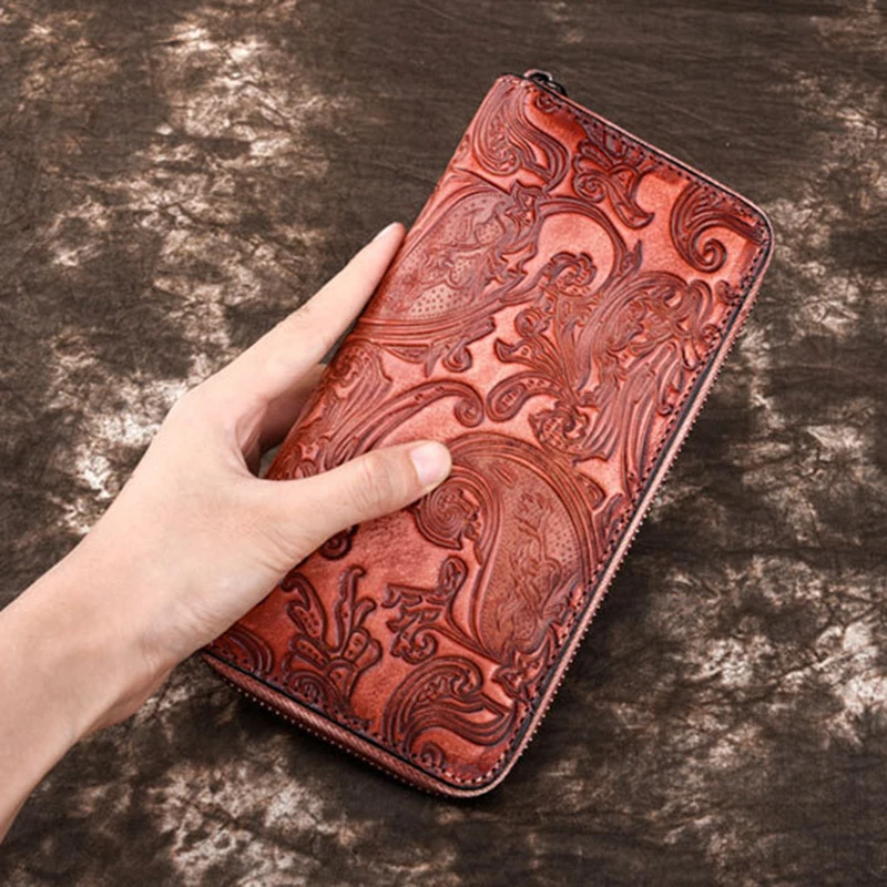 Женский кошелек на молнии удобная сумка держатель для нескольких карт тисненый