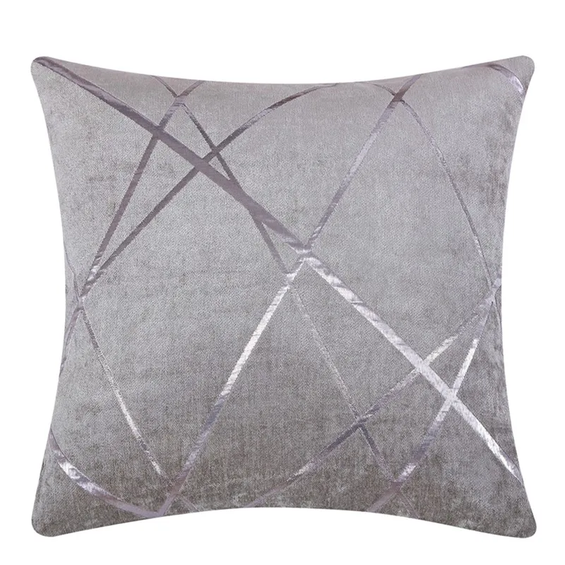 Color 03 Gray Thick Geometric Pilow Case Covers SILVER JACQUARD High Quality Pillowcase Chenille 40*40/40*70/45*45/50*70/50*90cm WP293-30 - Цвет: Color 03