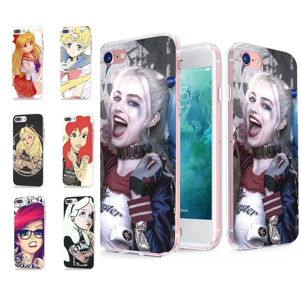 MLCRIYG мягкий телефон чехол для iPhone 6 S Plus 7 8 X TPU красочный матросский Татто Алиса