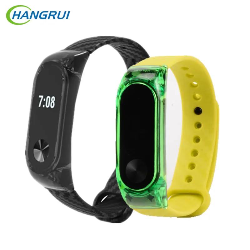 HANGRUI силиконовый ремешок для Xiaomi mi band 3 ремешок на запястье умный Браслет miband 2 Расширенный плюс ремешок mi band 3 двойной цветной браслет