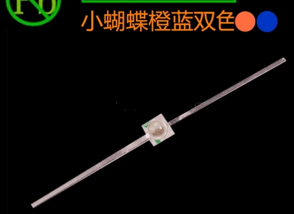 mini 1.5mm bicolor Orange@Blue led diode