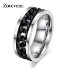 Модное черное кольцо-Спиннер zorcins для мужчин, обручальное мужское кольцо из нержавеющей стали, оптовая продажа, крутые ювелирные изделия