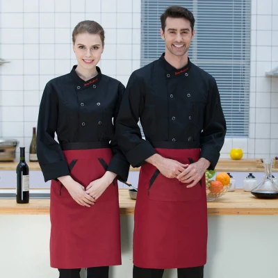 Мужская форменная форма шеф повара с длинным и коротким рукавом 4 цвета 2018|Пиджак